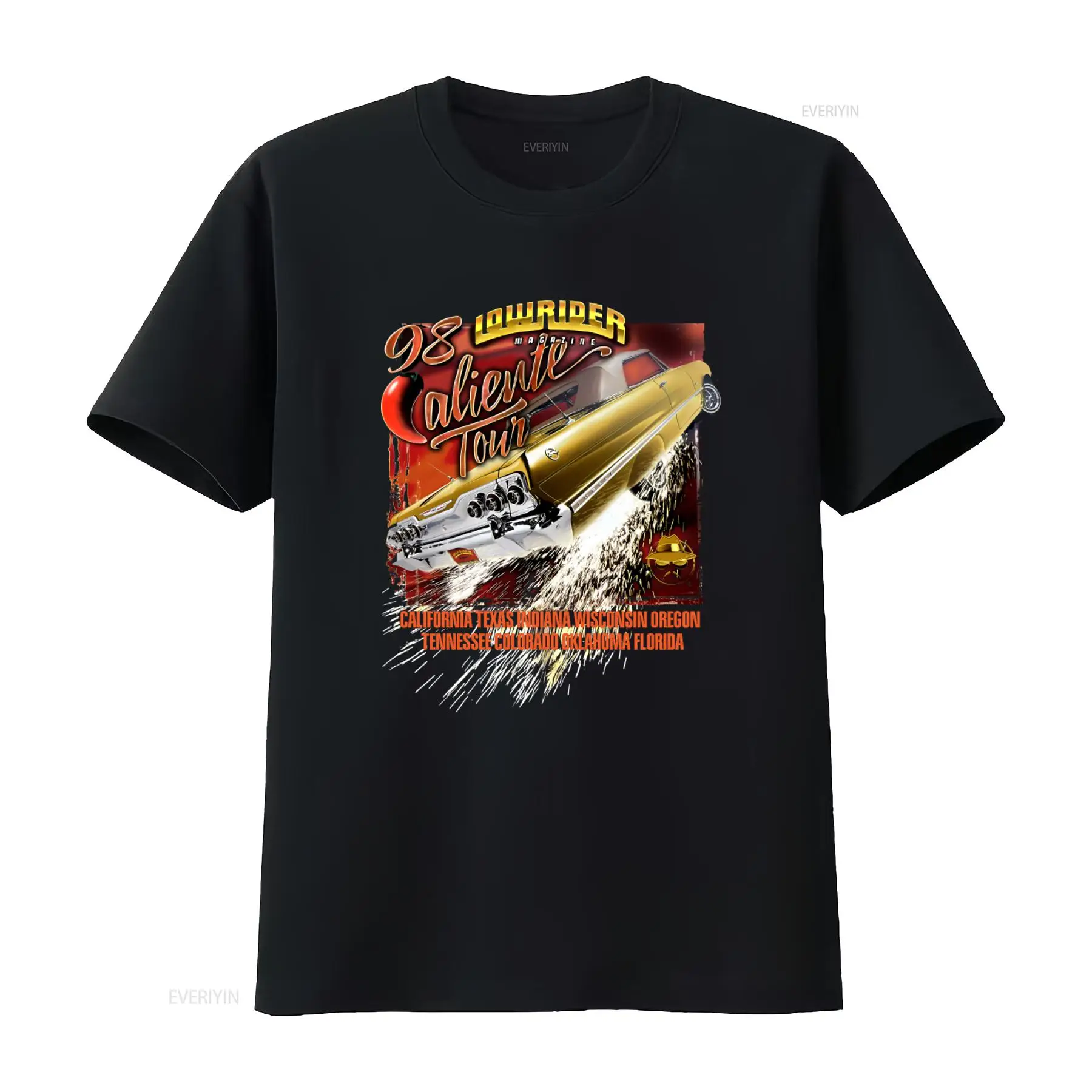 Mens Fashion Magazines - Винтажная футболка в стиле Lowrider Magazine