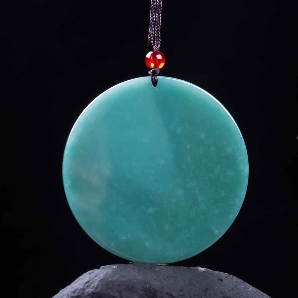 Men'S Fashion Necklaces - Натуральный жадеит, синий водный изумруд, карта