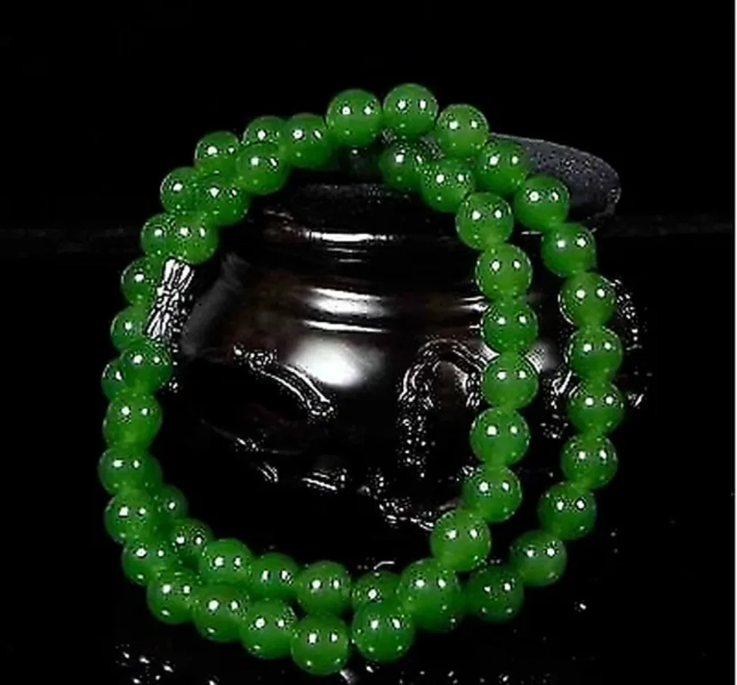 Men'S Fashion Necklaces - Натуральные зеленые бусины, ожерелье, китайский жадеит,