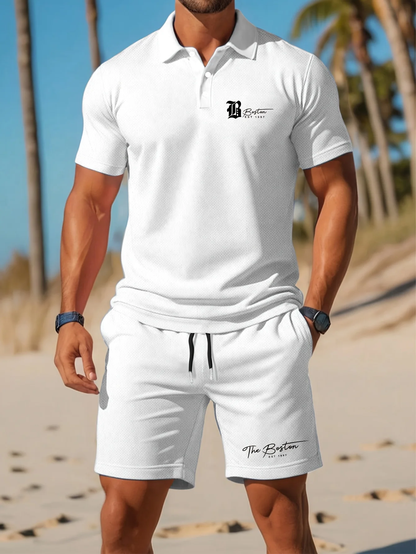 Men'S Fashion Color - Летний новый мужской комплект поло: повседневный