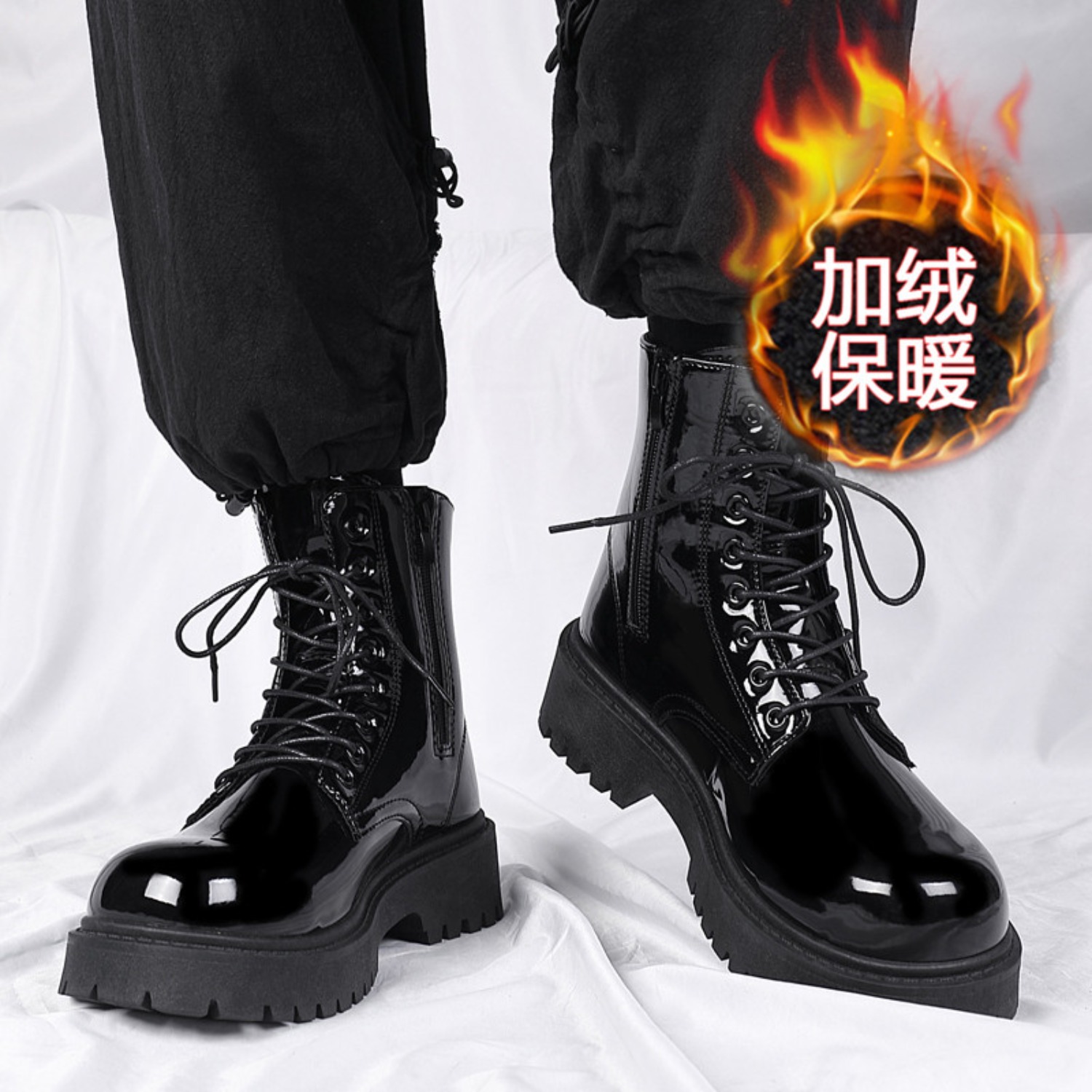 Men'S Fashion News - Мужские теплые плюшевые высокие ботинки, зимние,