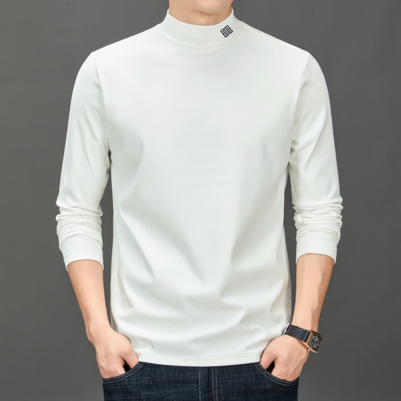 Men'S Fashion Color - Мужская модная однотонная футболка с полувысоким