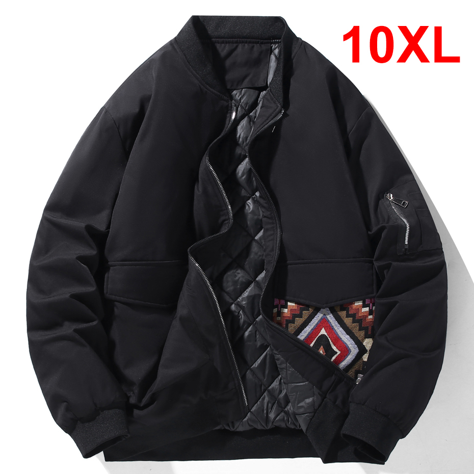 Mens Fashion Bomber Jacket - Мужская зимняя куртка-бомбер с вышивкой, размеры