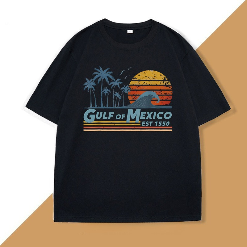 Mens Fashion Mexico - Футболка с изображением залива Мексиканского моря