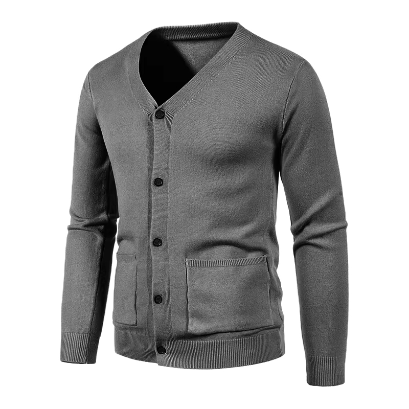 Men'S Fashion V Neck Sweater - Новые модные мужские однотонные повседневные стильные