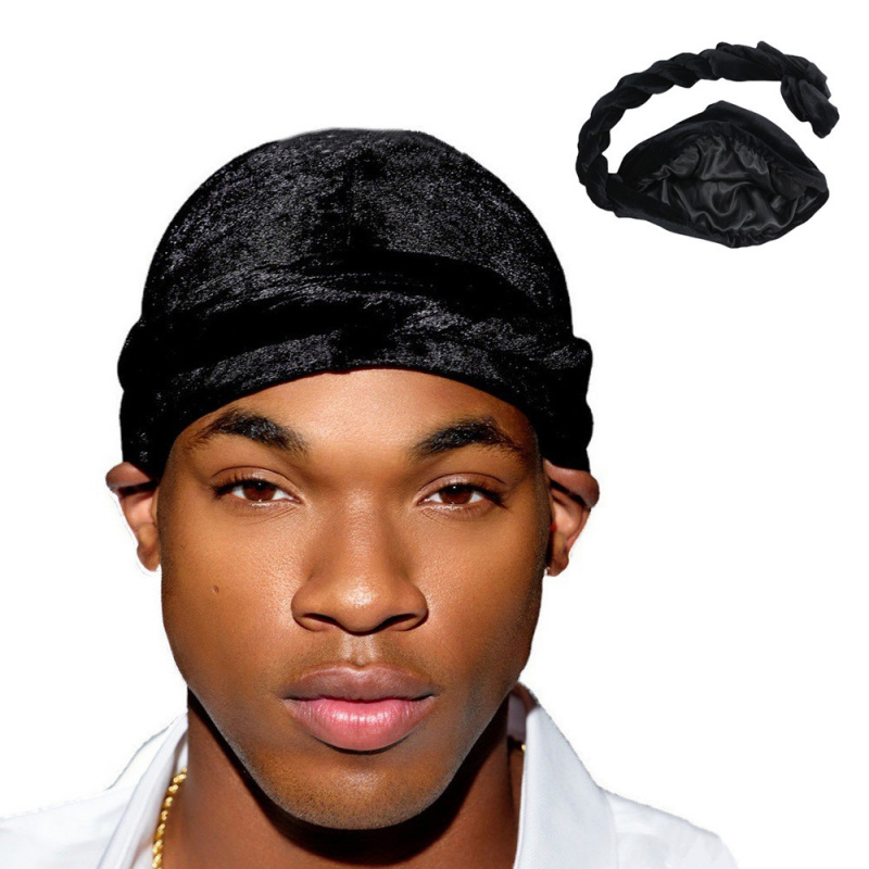 Men'S Fashion Head Scarf - Сплошной цвет, мужской бархатный платок на