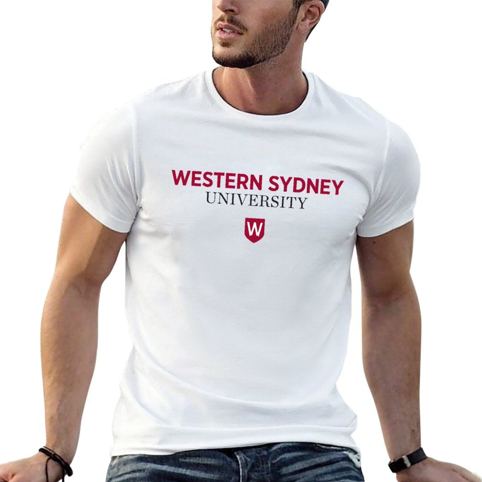 Men'S Fashion Sydney - Футболка Университета Западного Сиднея, корейская модная