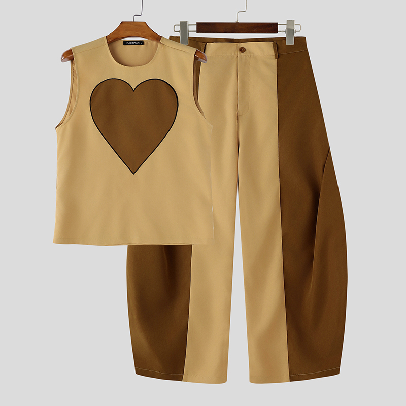 Men'S Fashion Color - Мужские комплекты INCERUN: топы без рукавов