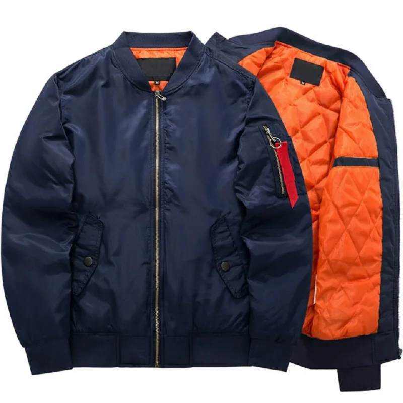 Mens Fashion Bomber Jacket - Новая модная мужская куртка-бомбер на молнии