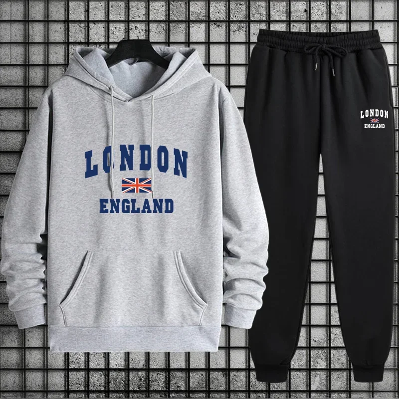 Men'S Fashion Hoodies - Осенне-зимний популярный мужской спортивный костюм: худи