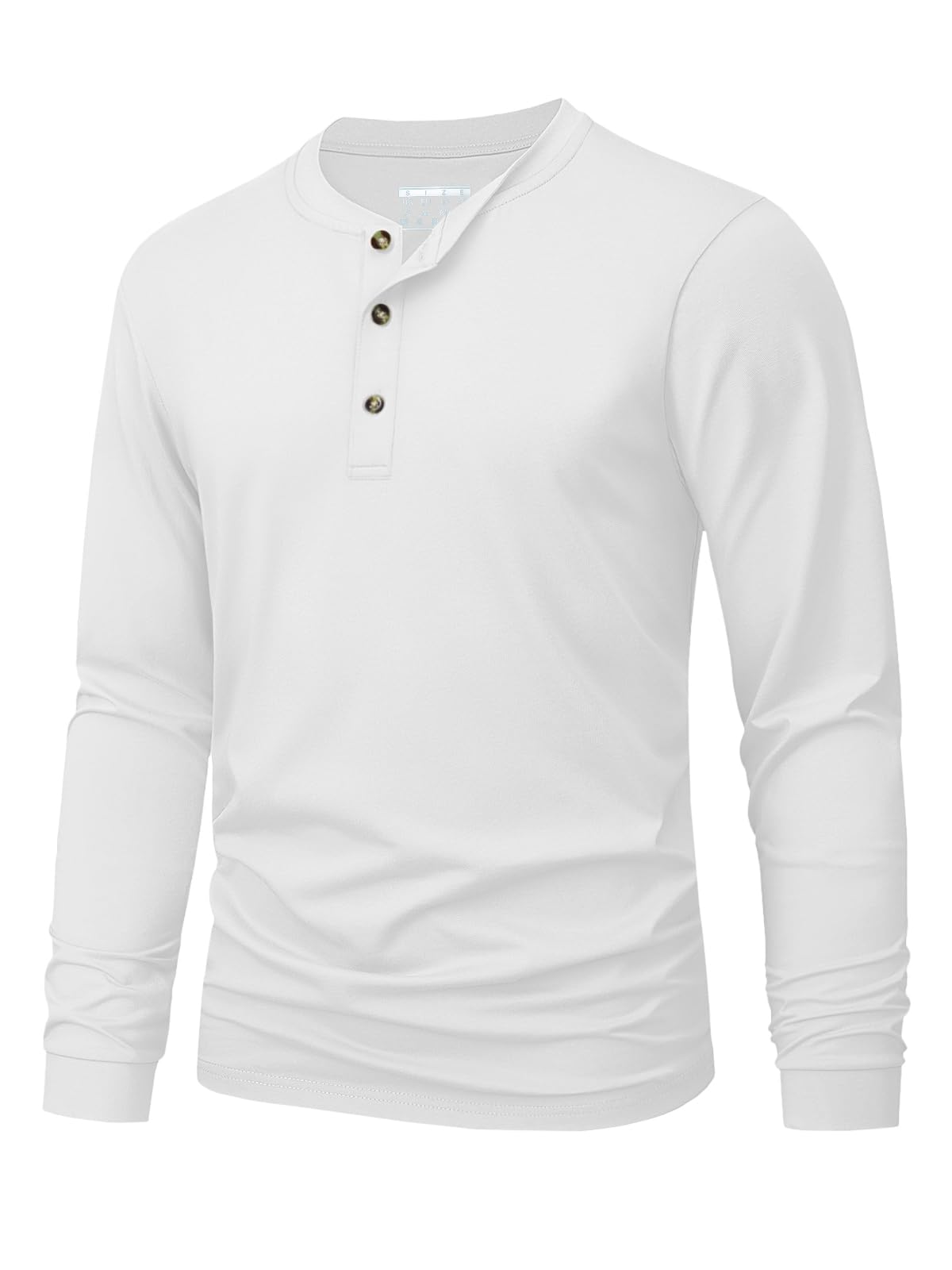 Men'S Fashion Color - Мужская футболка-хенли, простая однотонная футболка с