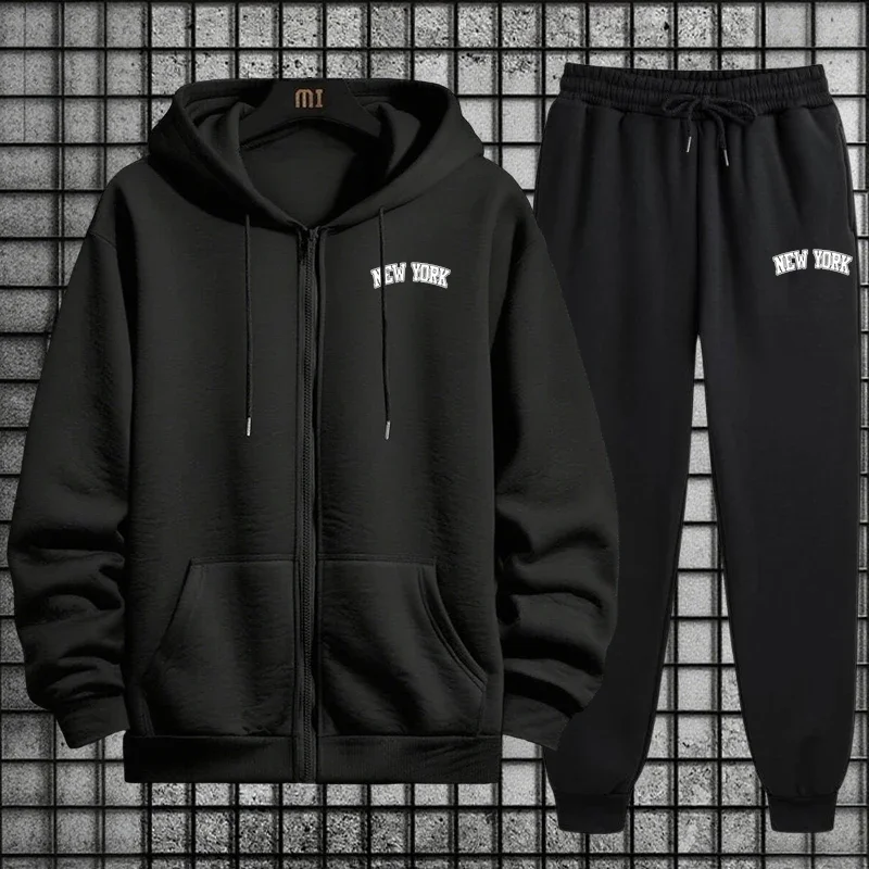 Men'S Fashion Zipper Hoodie - Мужской спортивный костюм: качественный, весна 2026,