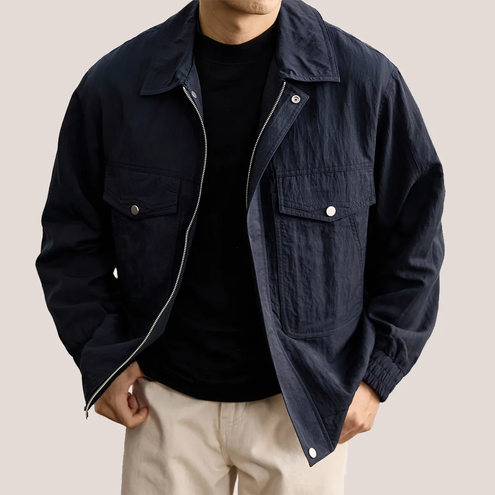 Mens Fashion Bomber Jacket - Весенне-осенняя куртка-карго для мужчин, в корейском