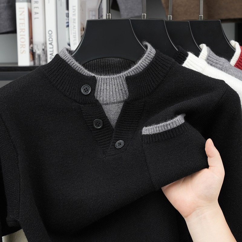 Мужской вязаный пуловер с эффе – обзор и цена Men'S Fashion V Neck Sweater
