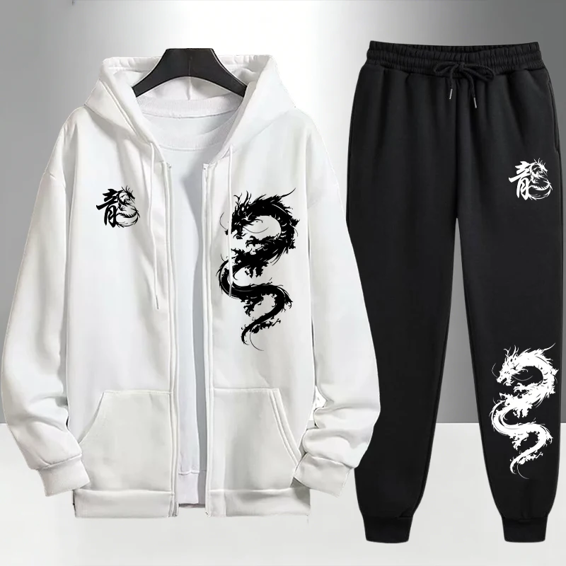 Мужской спортивный костюм с пр – обзор и цена Men'S Fashion Zipper Hoodie