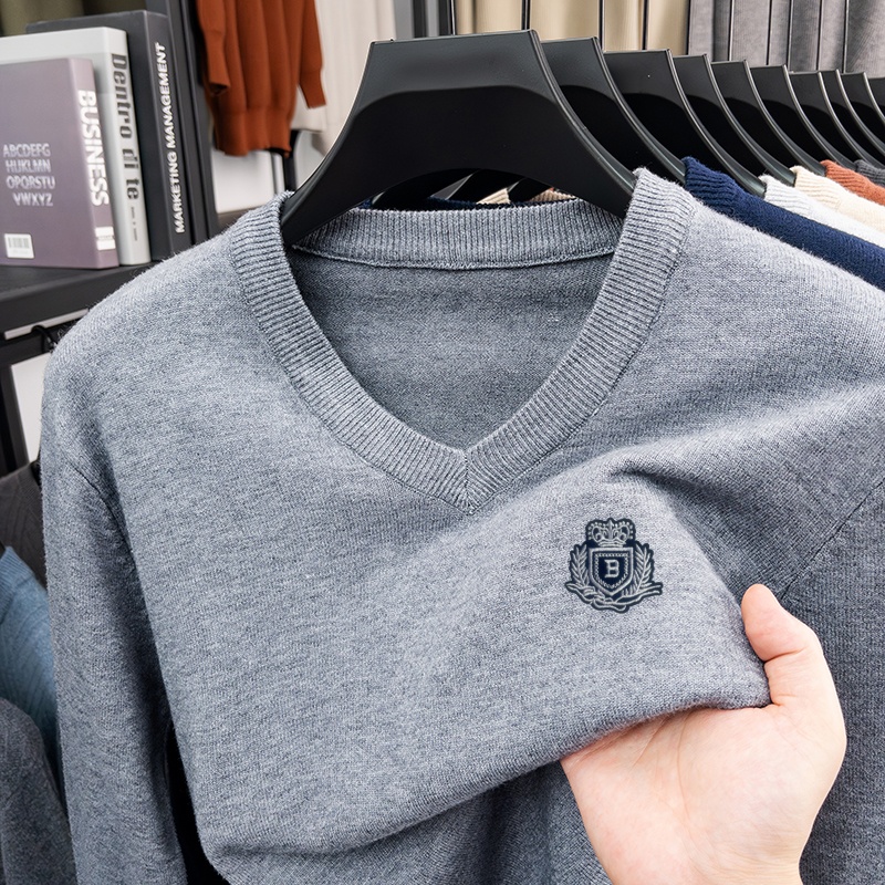 Осенне-зимняя модная тенденция – обзор и цена Men'S Fashion V Neck Sweater