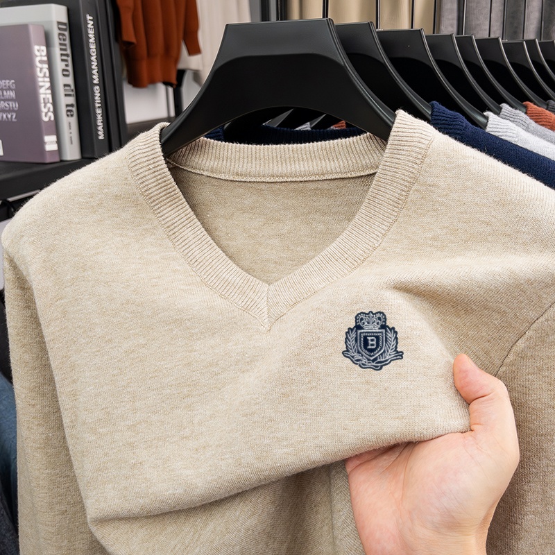 Осенне-зимняя модная тенденция – обзор и цена Men'S Fashion V Neck Sweater