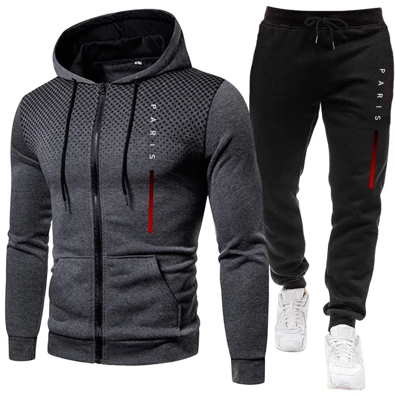 Осенне-зимний повседневный спо – обзор и цена Men'S Fashion Zipper Hoodie