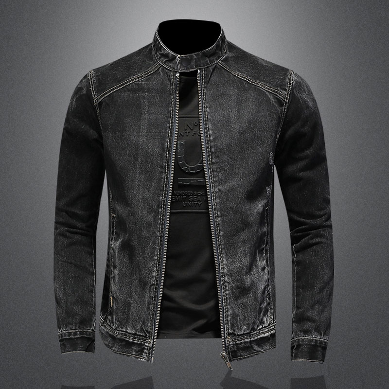 Мужская джинсовая куртка-бомбе – обзор и цена Mens Fashion Bomber Jacket
