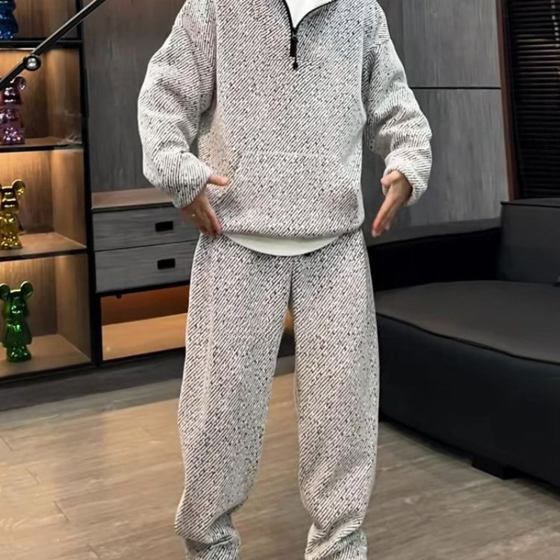 Мужской комплект из полосатой  – обзор и цена Men'S Fashion Zipper Hoodie