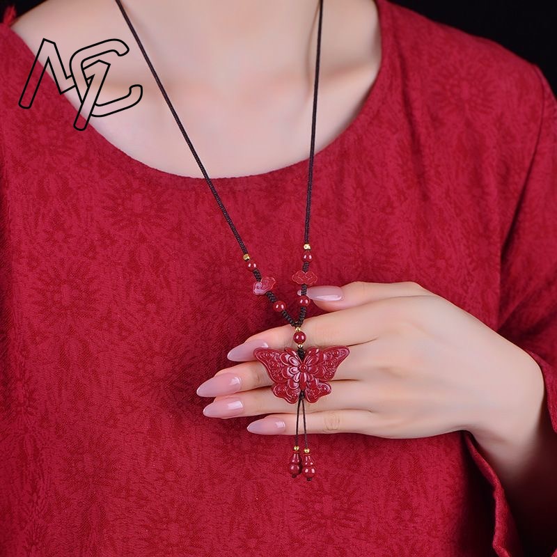 Модное красное киноварь, нефри – обзор и цена Men'S Fashion Necklaces