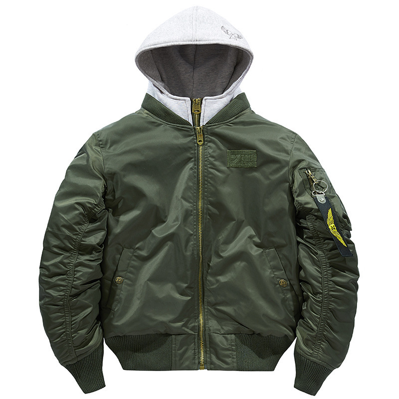 Зимняя толстая куртка-бомбер с – обзор и цена Mens Fashion Bomber Jacket