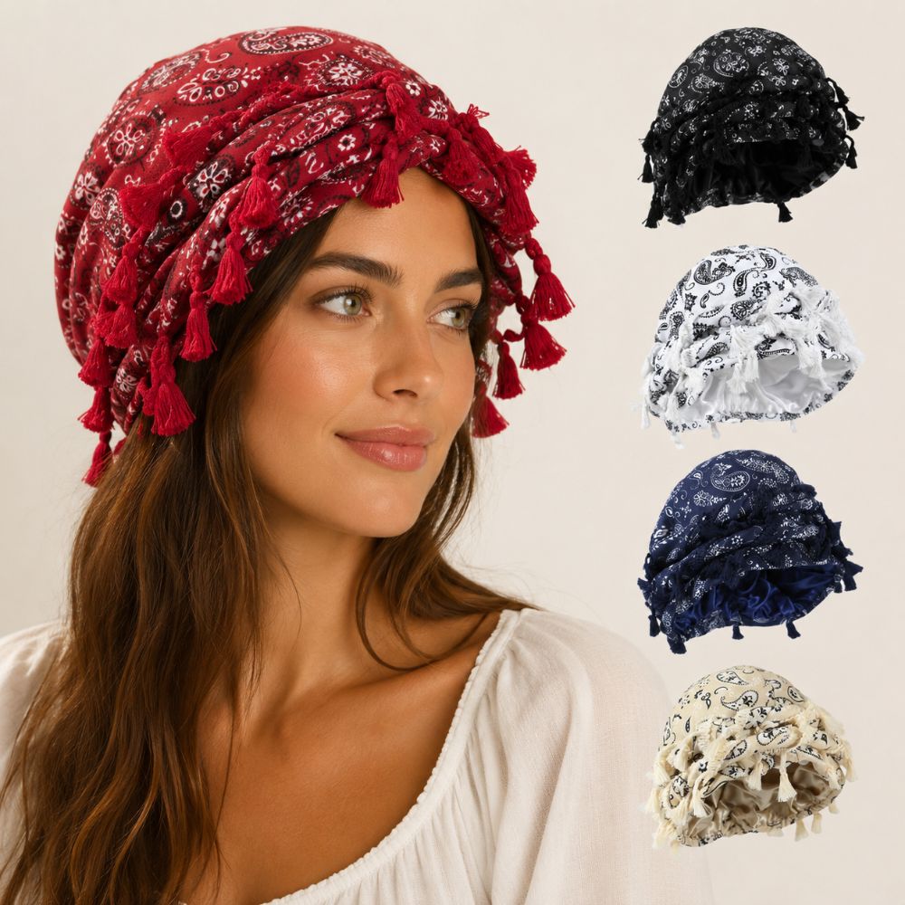 Винтажные атласные повязки на  – обзор и цена Men'S Fashion Head Scarf