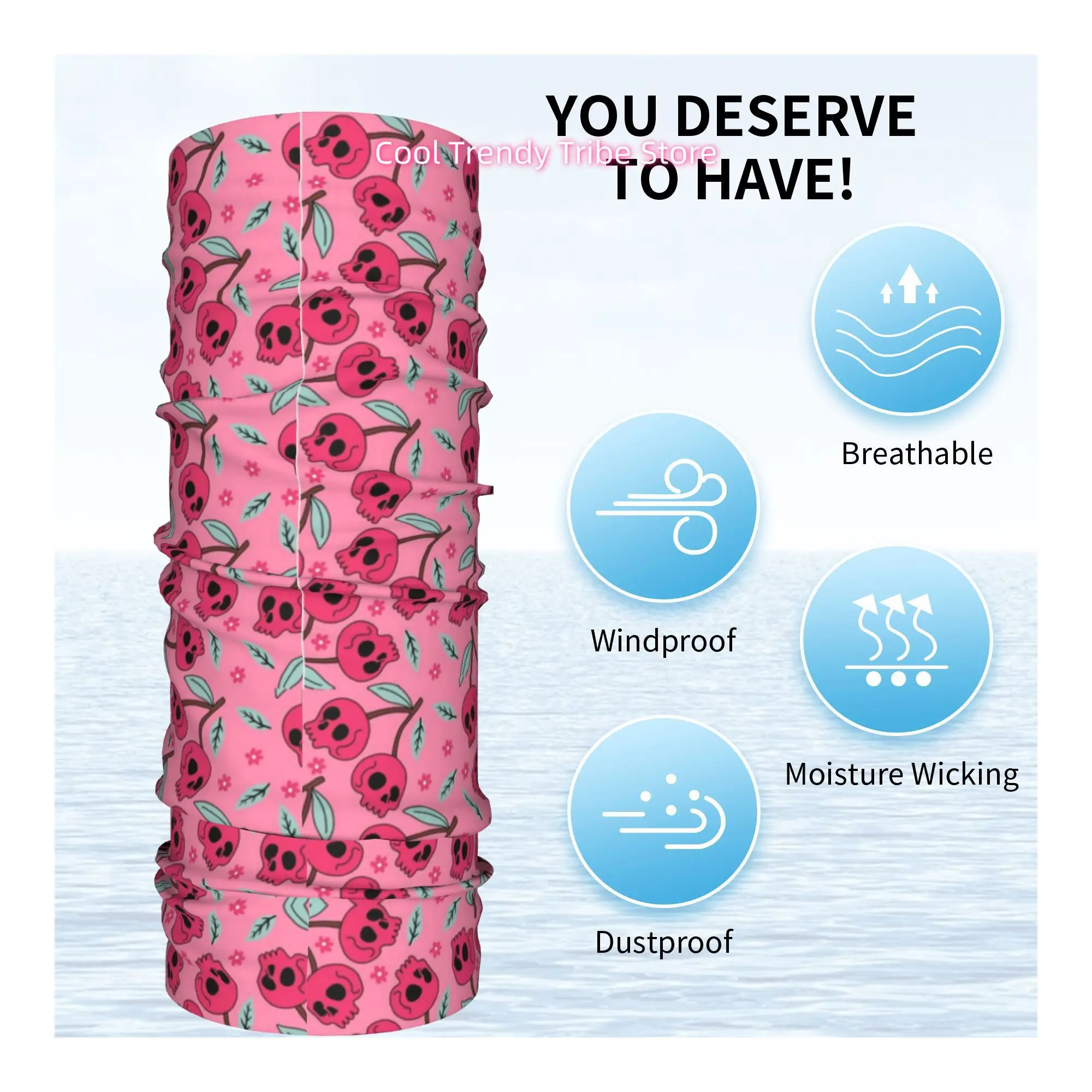 Розовый шарф-бандана с черепам – обзор и цена Men'S Fashion Head Scarf