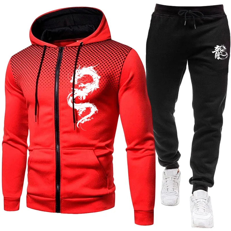 Мужской модный комплект с прин – обзор и цена Men'S Fashion Zipper Hoodie