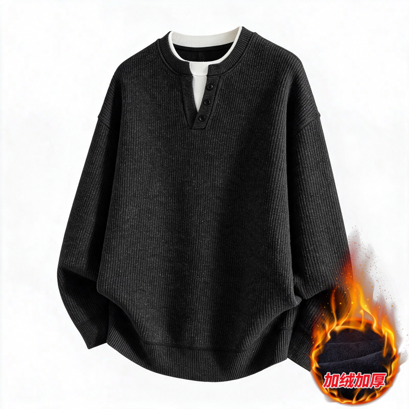 Модный мужской вязаный свитер  – обзор и цена Men'S Fashion V Neck Sweater