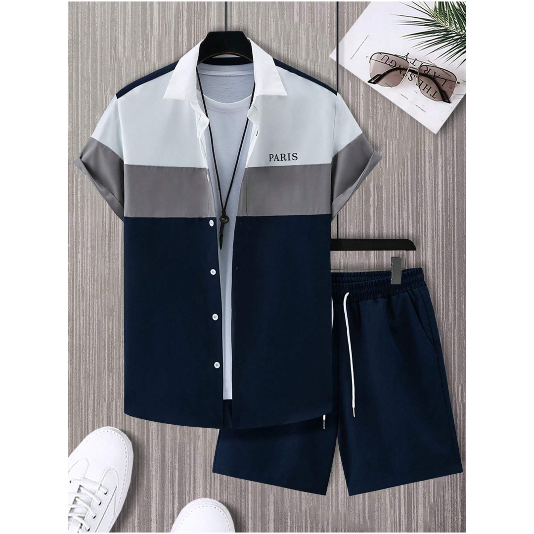 Мужской модный костюм сине-бел – обзор и цена Men'S Fashion Color